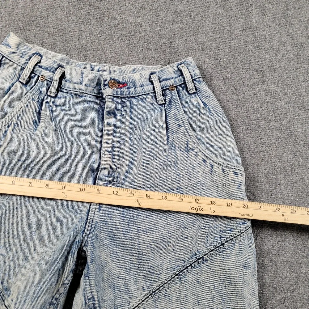 Vintage Pepsi Jeans Womens 13 30x30 Acid Wash Tapered Denim Pants USA 80/90s - Picture 12 of 14